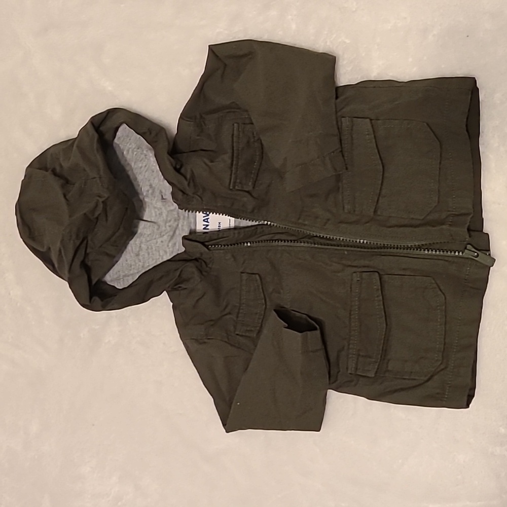 Army Green Lined Baby Jacket